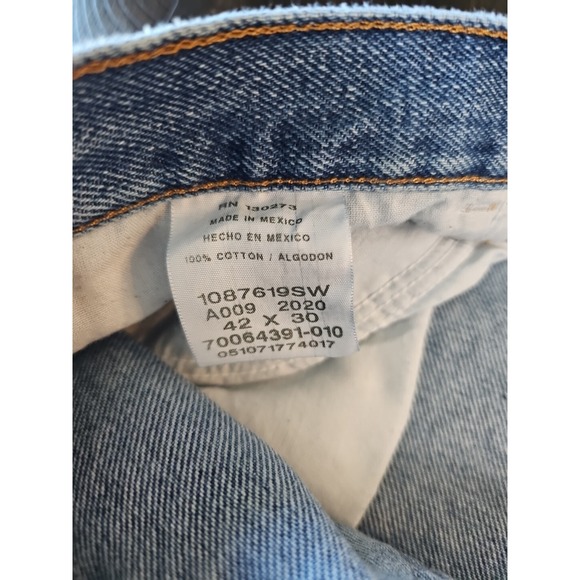 Rustler Men's Blue 100% Cotton Straight Leg Denim Jeans Regular Fit Size 42X30 - Picture 13 of 14